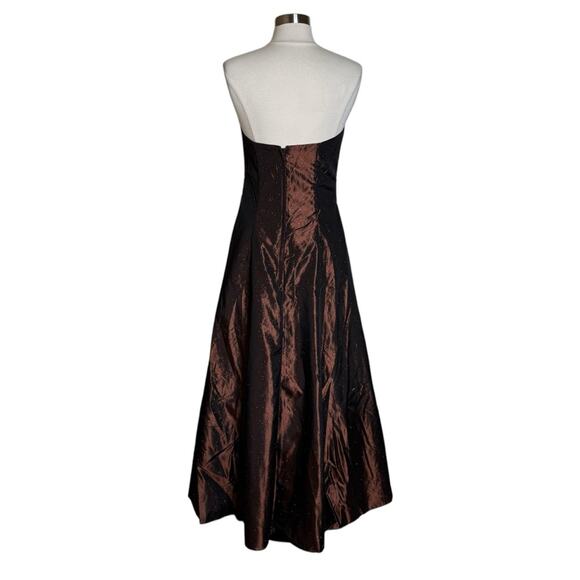 Vintage Scott McClintock Brown Strapless Sparkle Evening Gown Dress Womens 12 - Picture 2 of 12